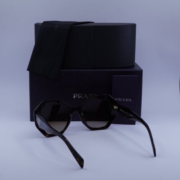 Prada PR16WS 2AU6S1 Geometric Sunglasses – Tortoise\\Brown main image 4